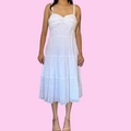 Cotton eyelet midi dress