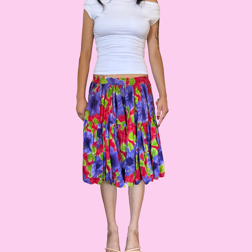 Colorful cotton skort