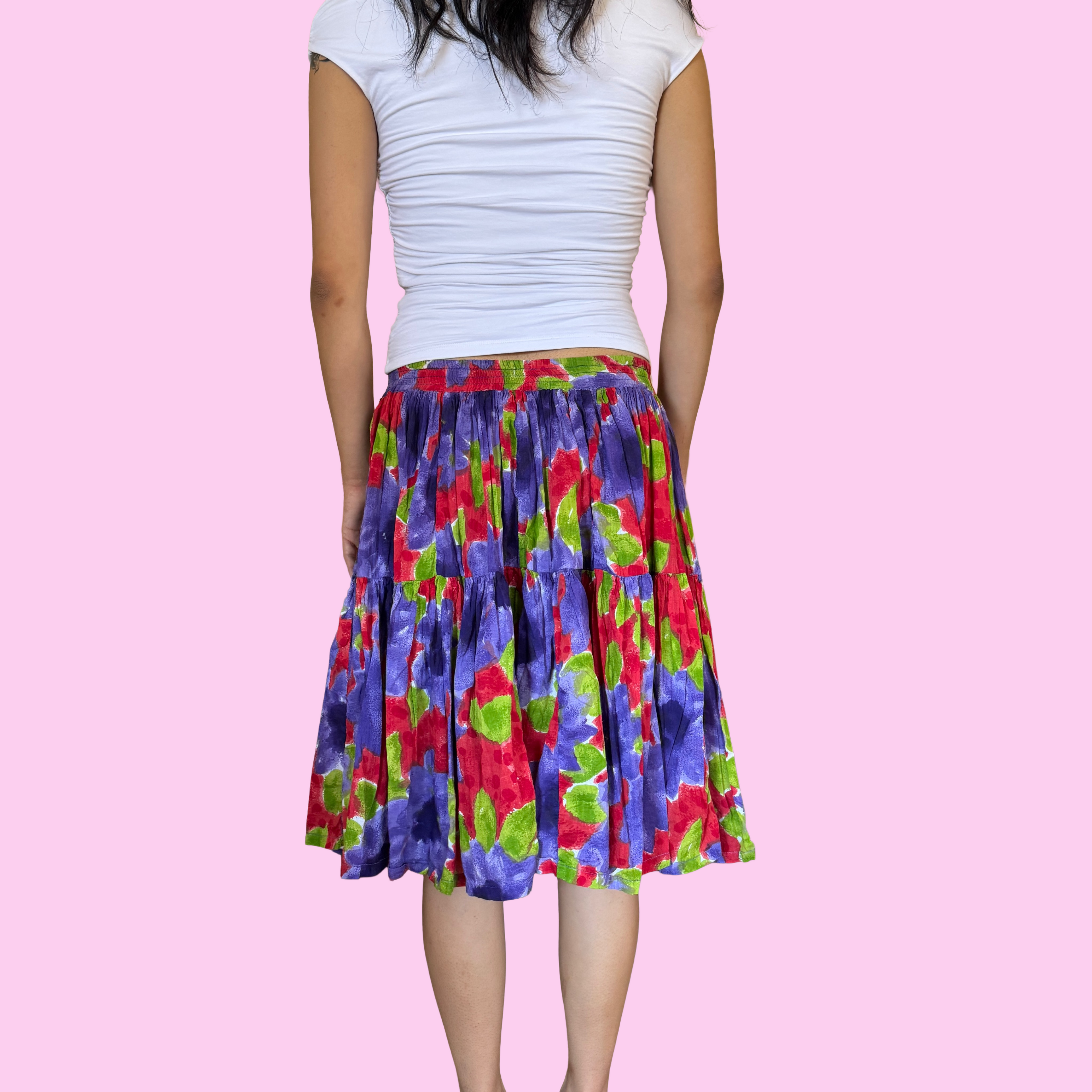 Colorful cotton skort