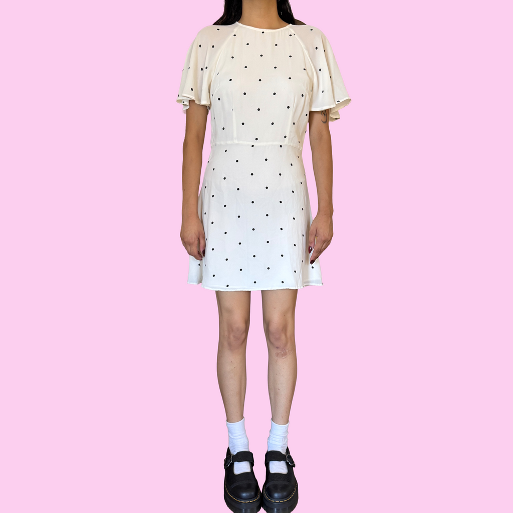 Polka dot flowy dress