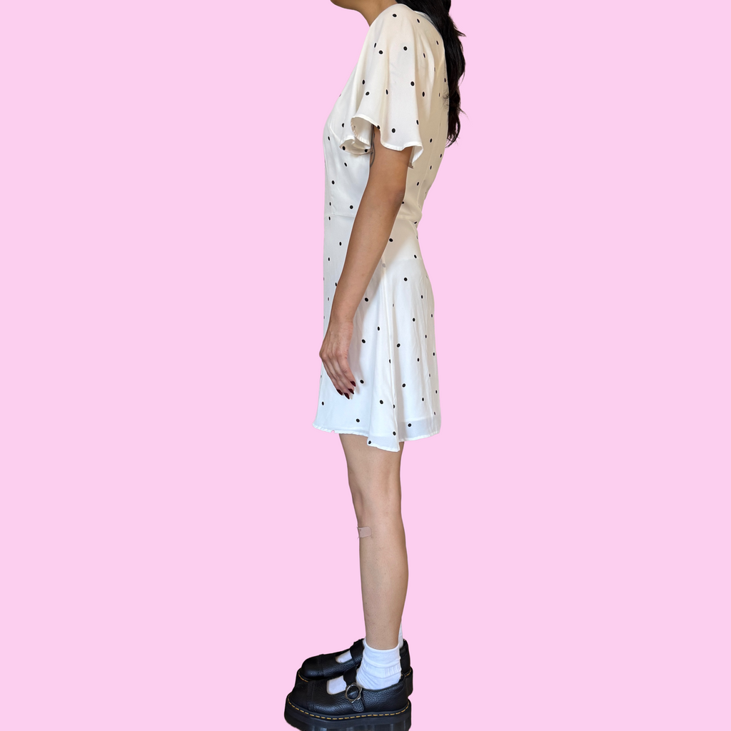 Polka dot flowy dress