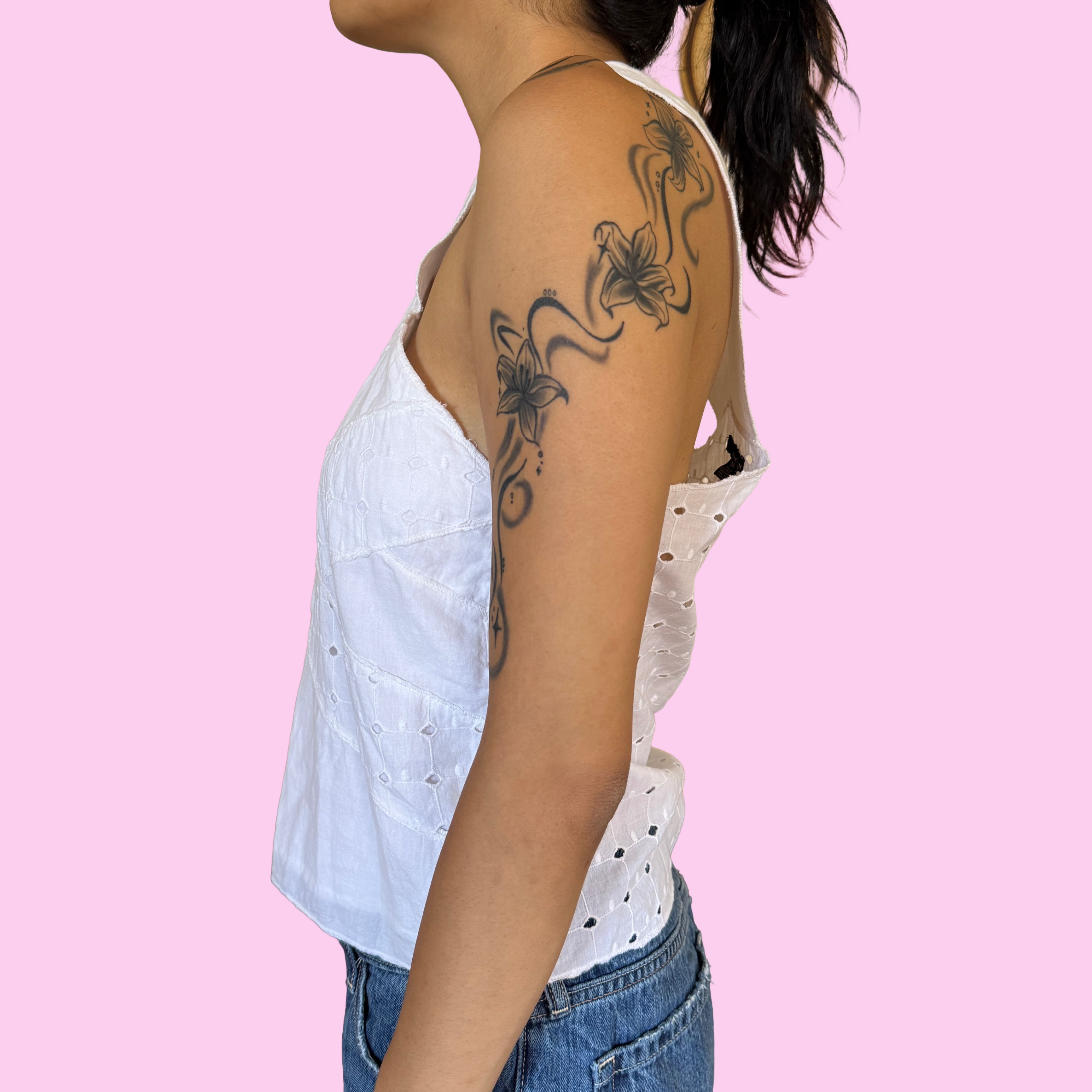 Vintage Hurley eyelet top