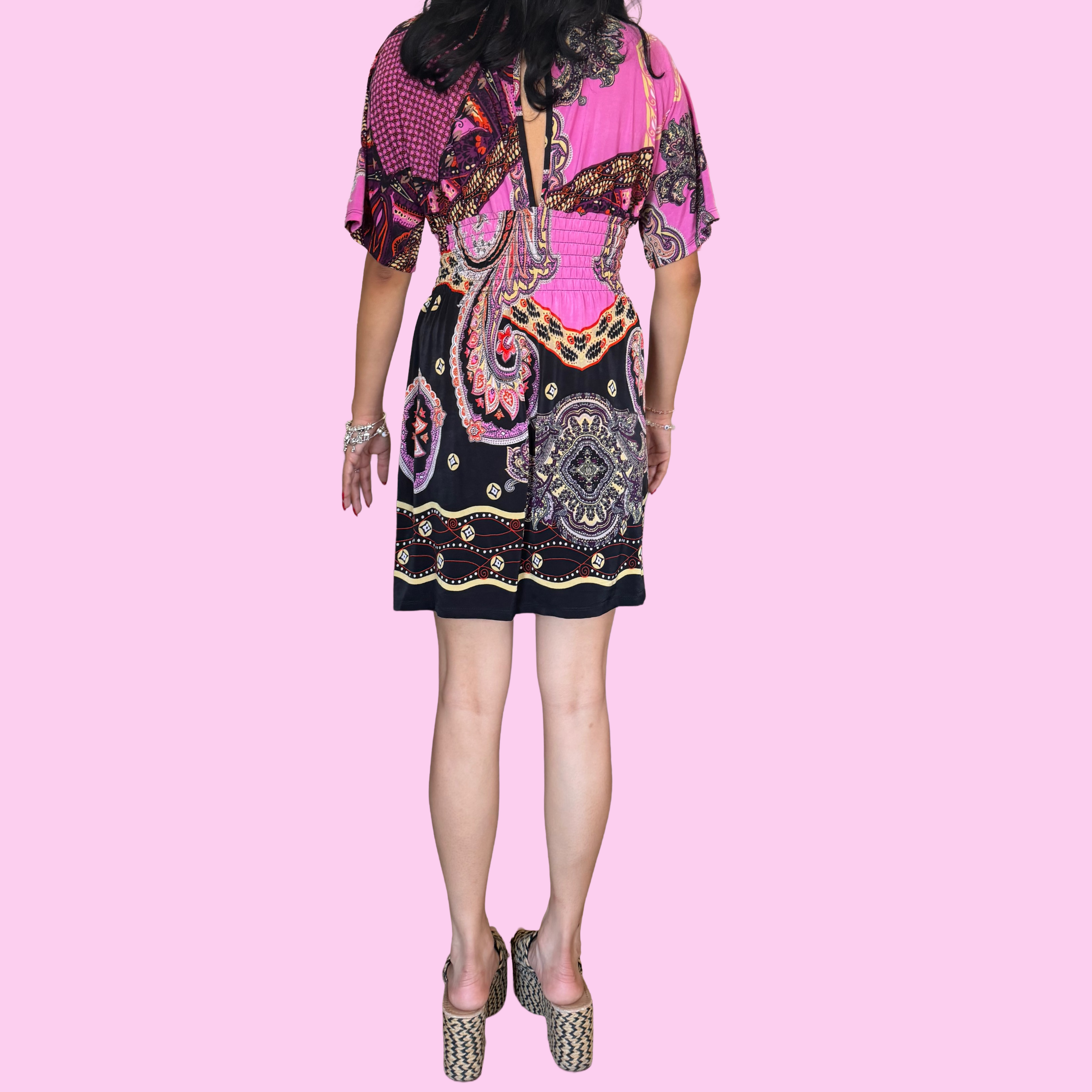 Y2K paisley dress