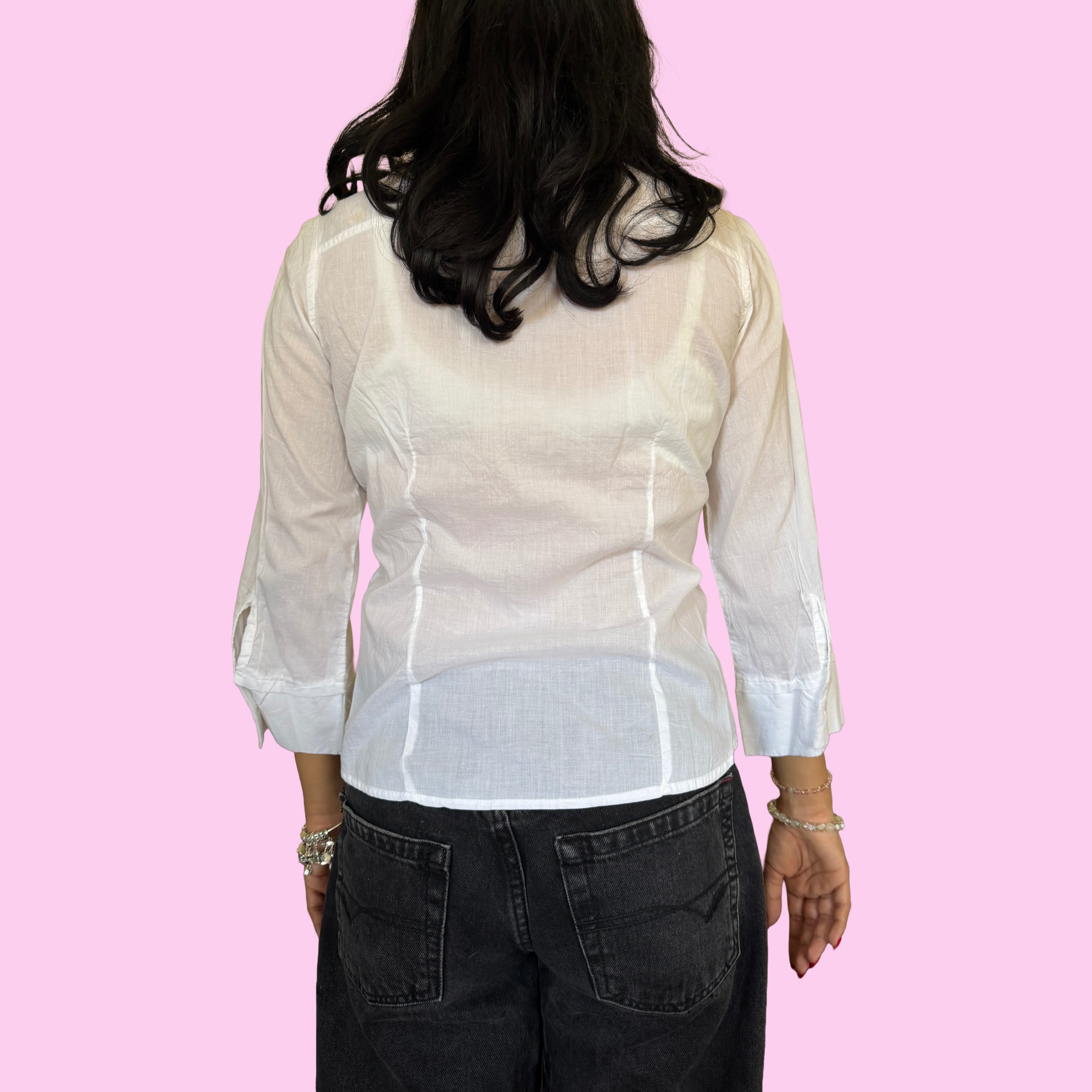 Vintage sequined button down