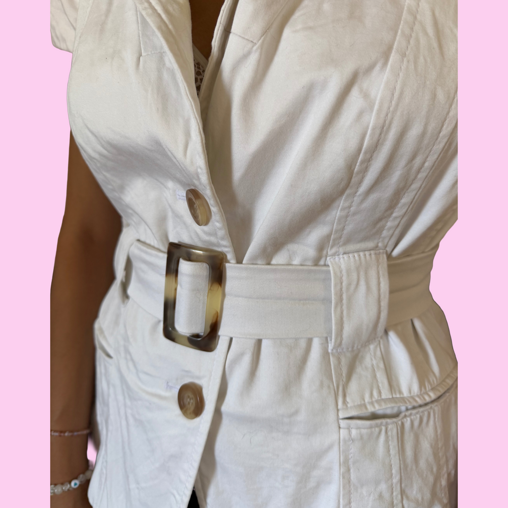 Vintage belted jacket shirt