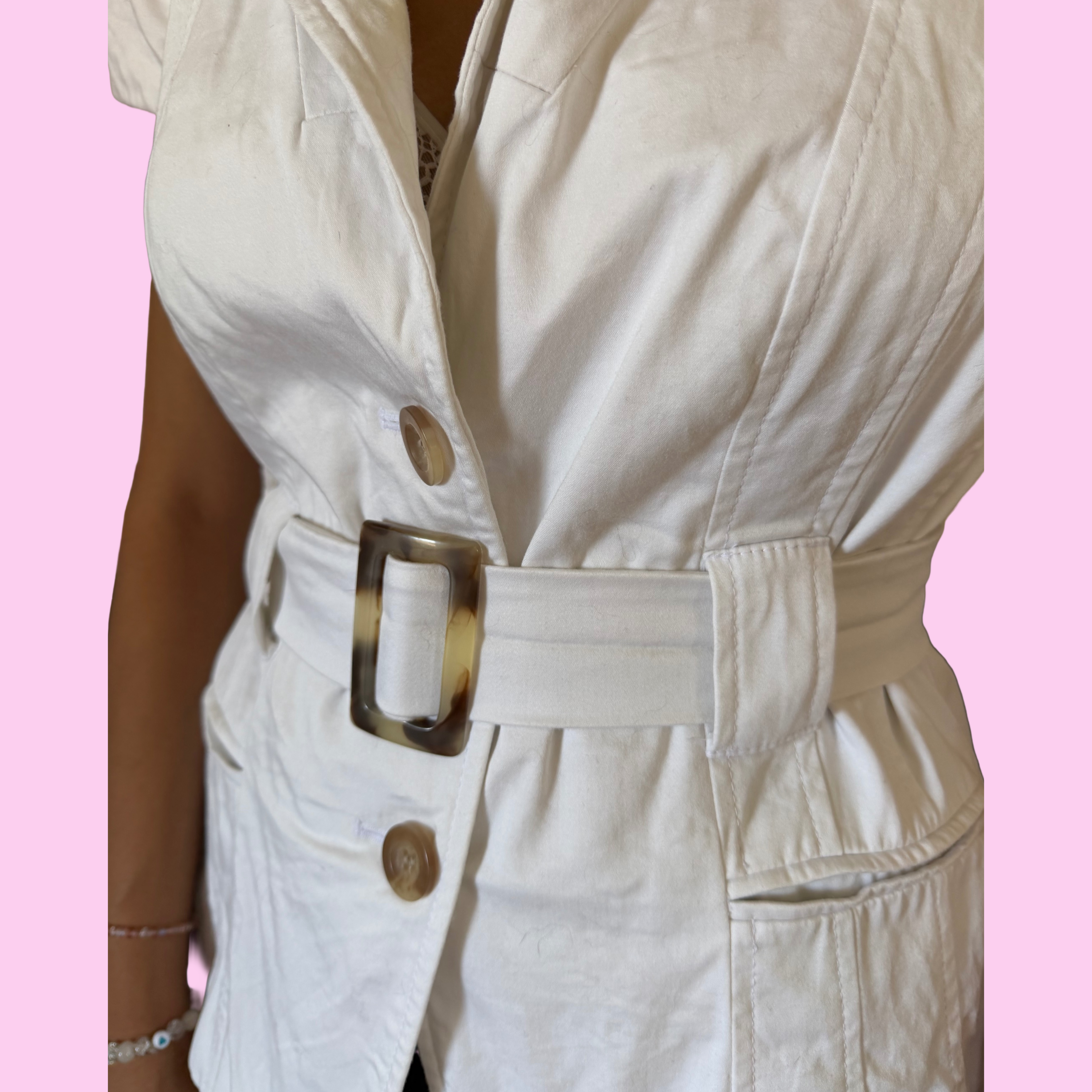 Vintage belted jacket shirt
