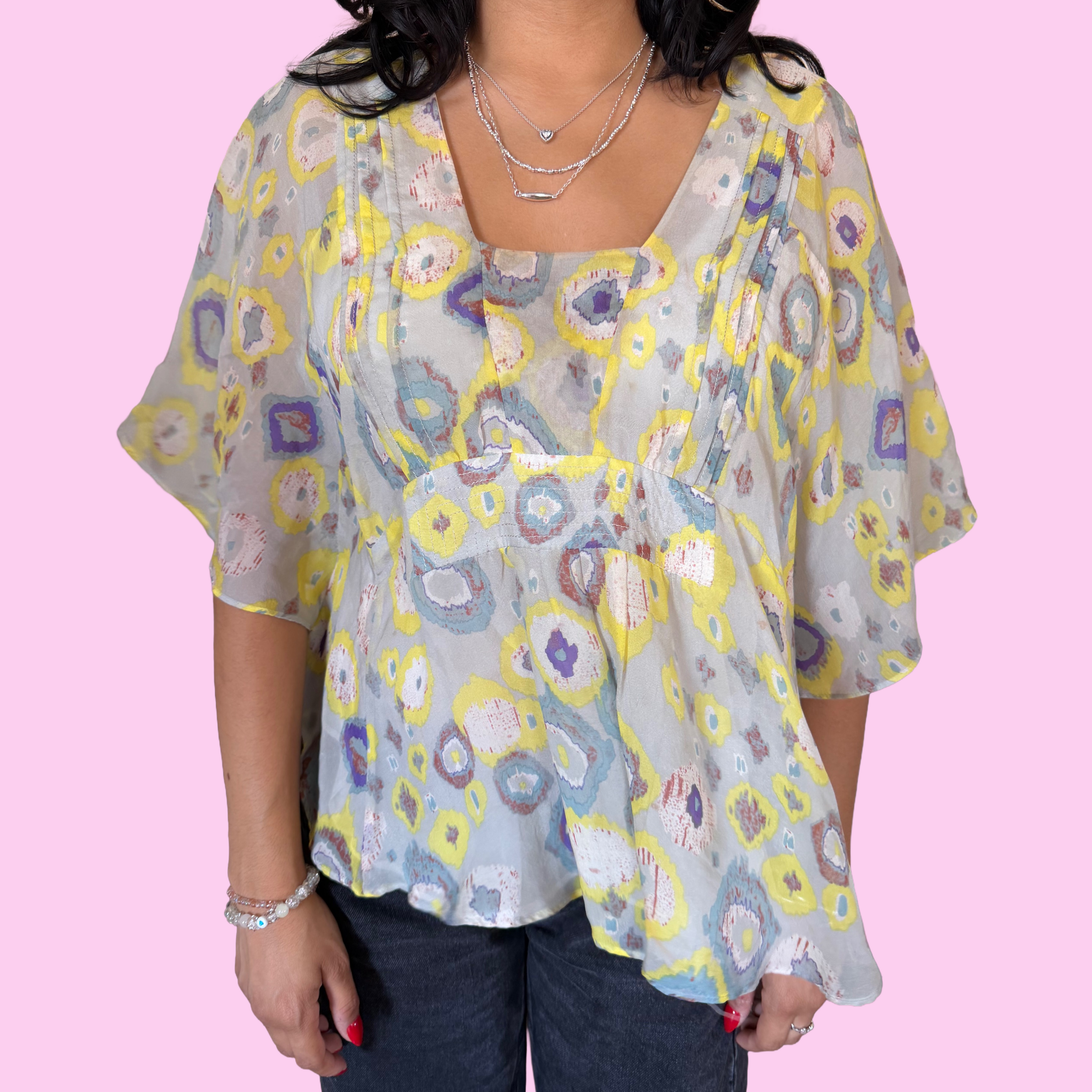 Silk flowy fairy top