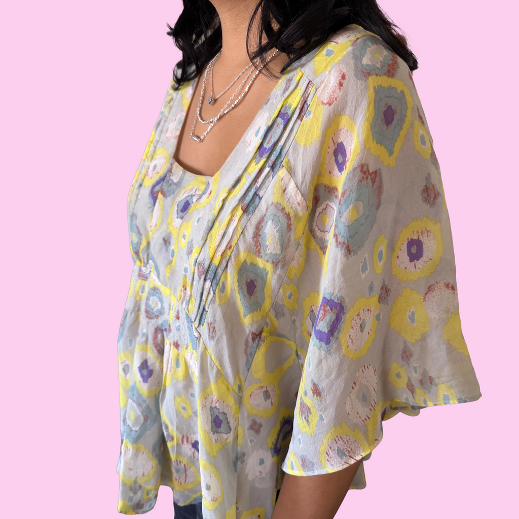 Silk flowy fairy top