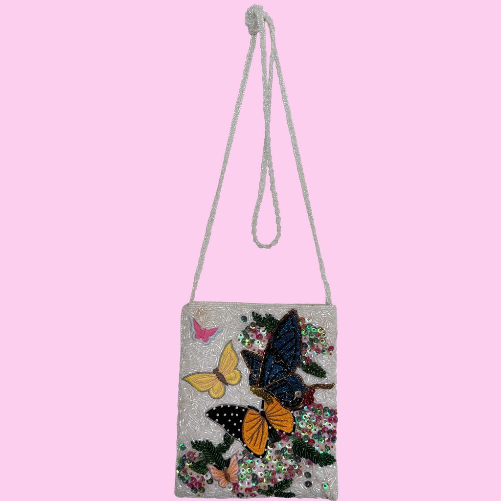 Fairy beaded butterfly purse