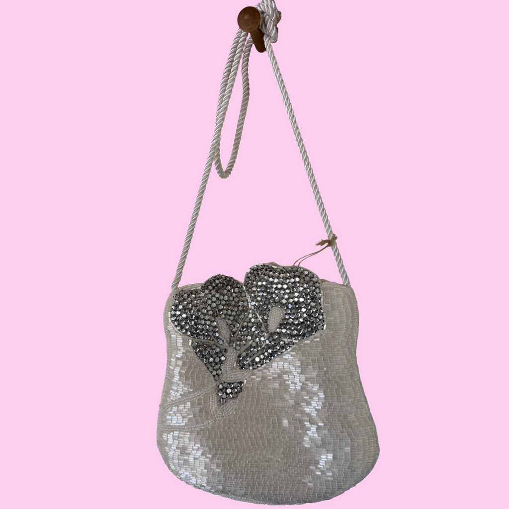 Vintage rose sequin purse