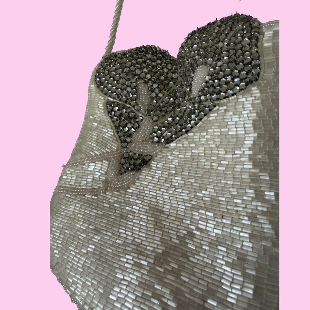Vintage rose sequin purse