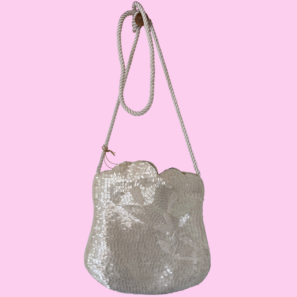 Vintage rose sequin purse