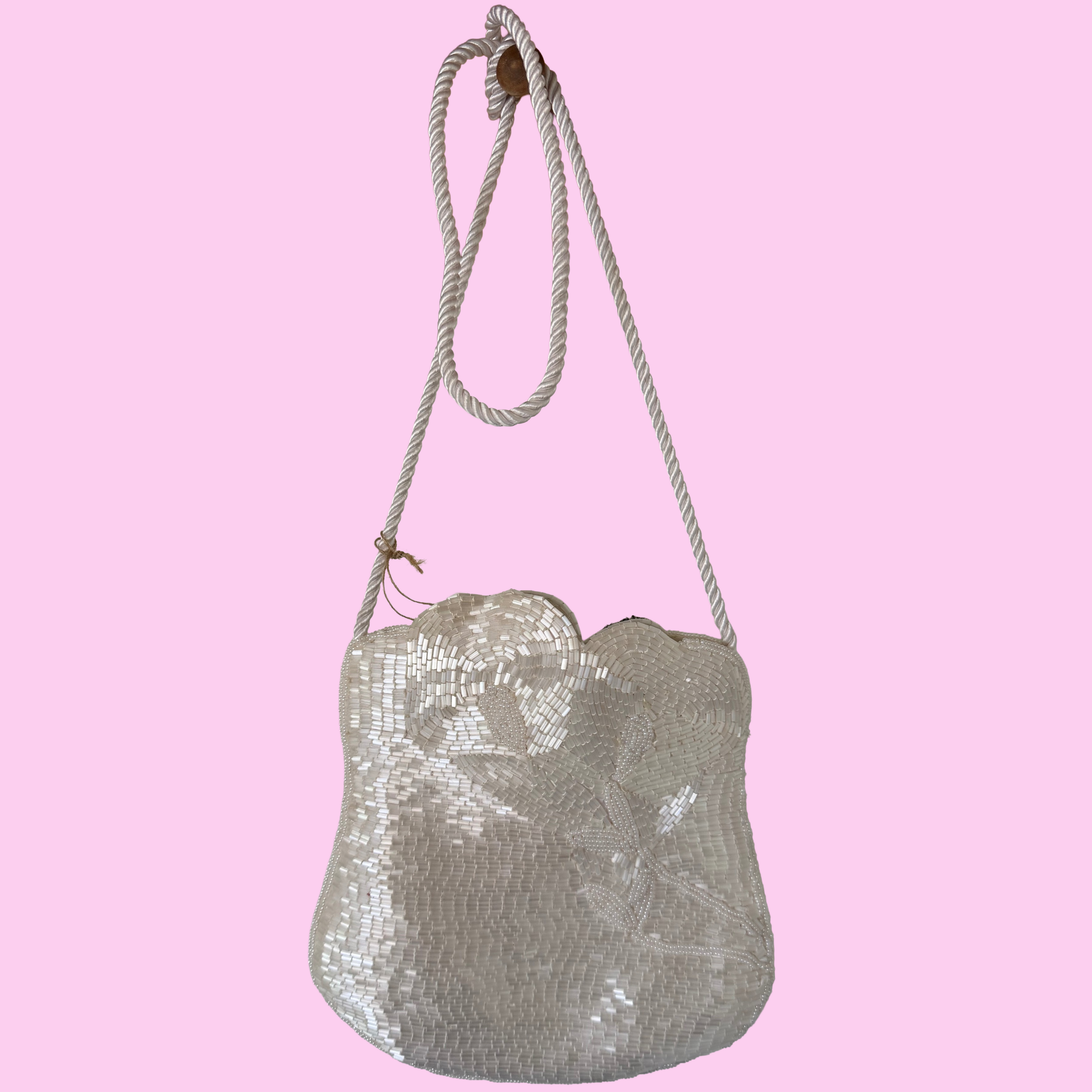 Vintage rose sequin purse