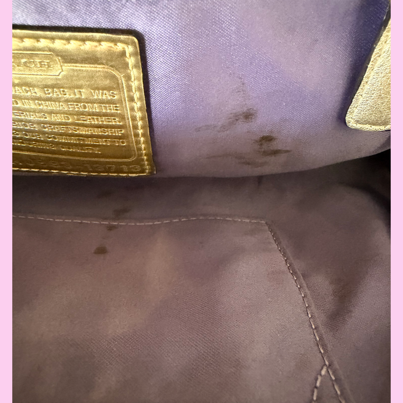 COACH python iridescent embossed purse