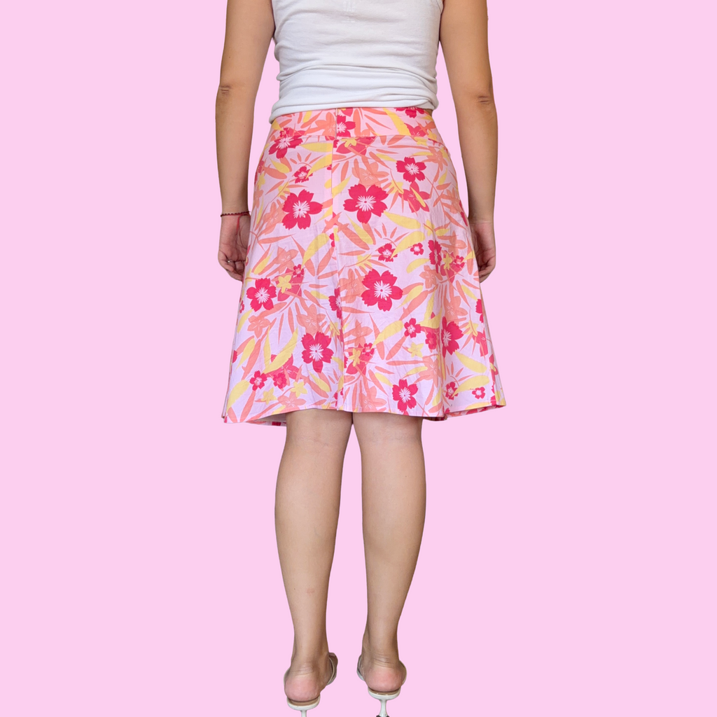 Vintage floral midi skirt