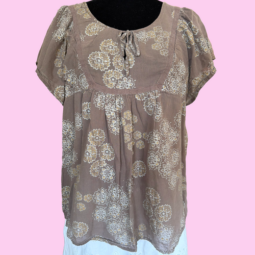 Cotton whimsy babydoll top