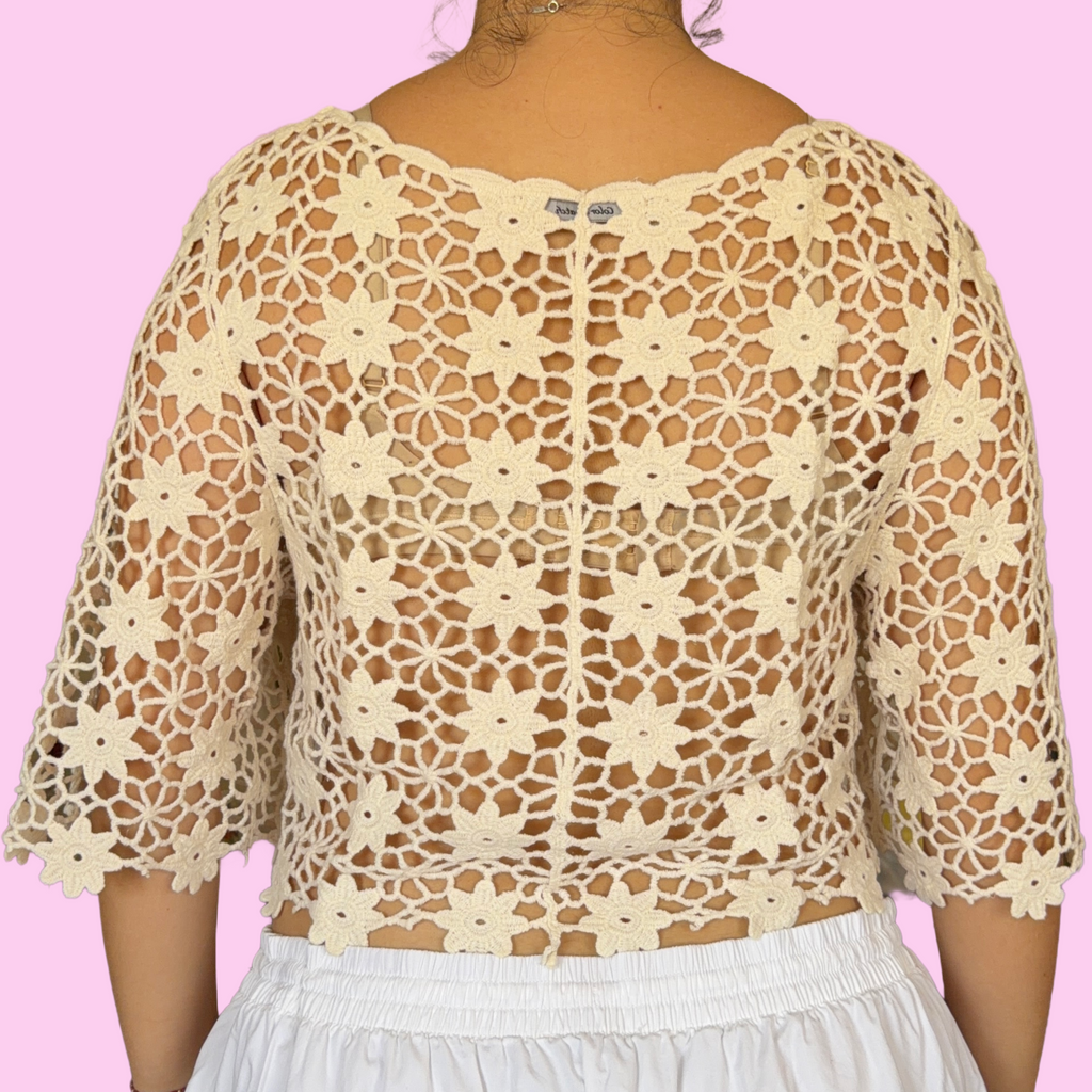 Flower crochet top