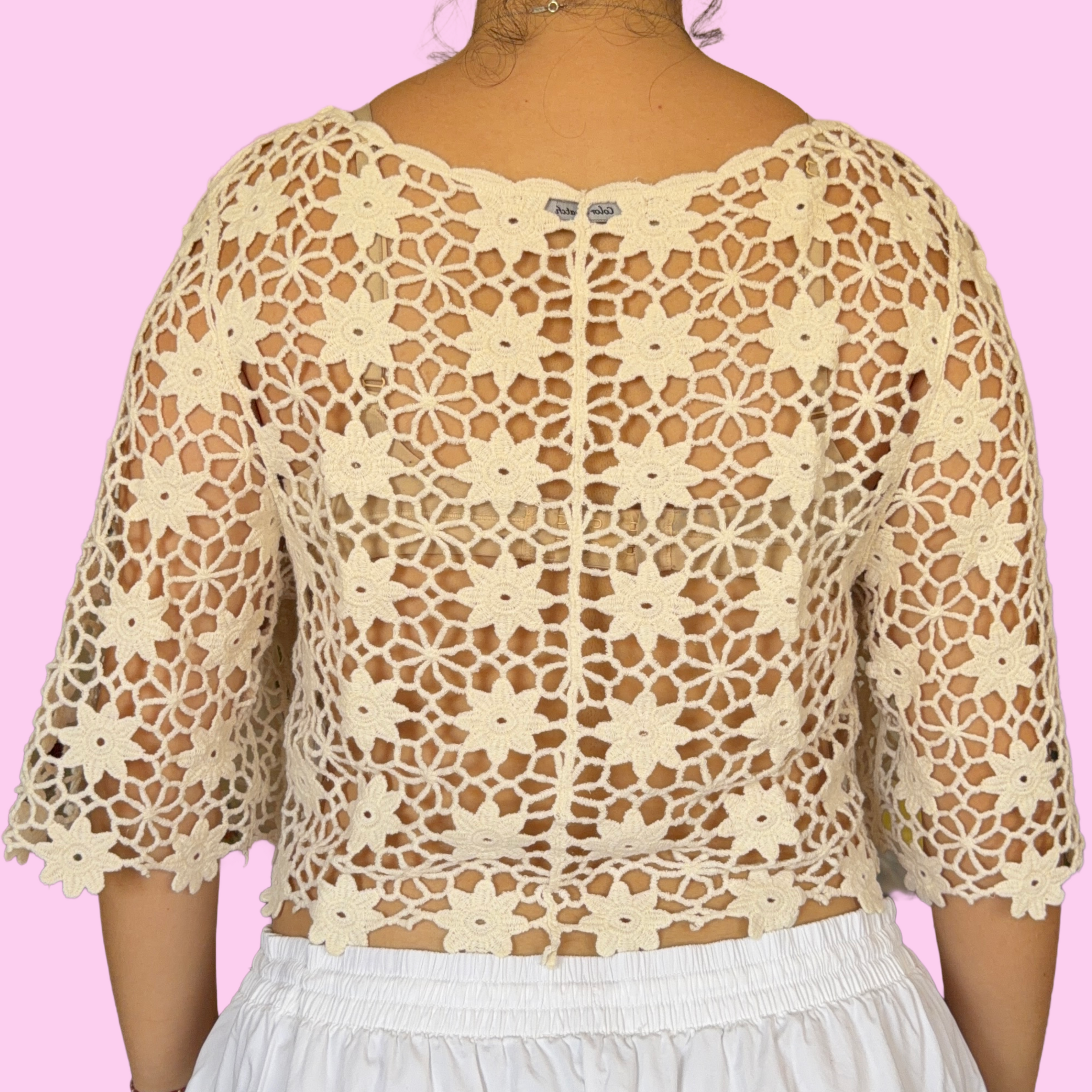 Flower crochet top