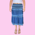 Blue Y2K embroidered skirt