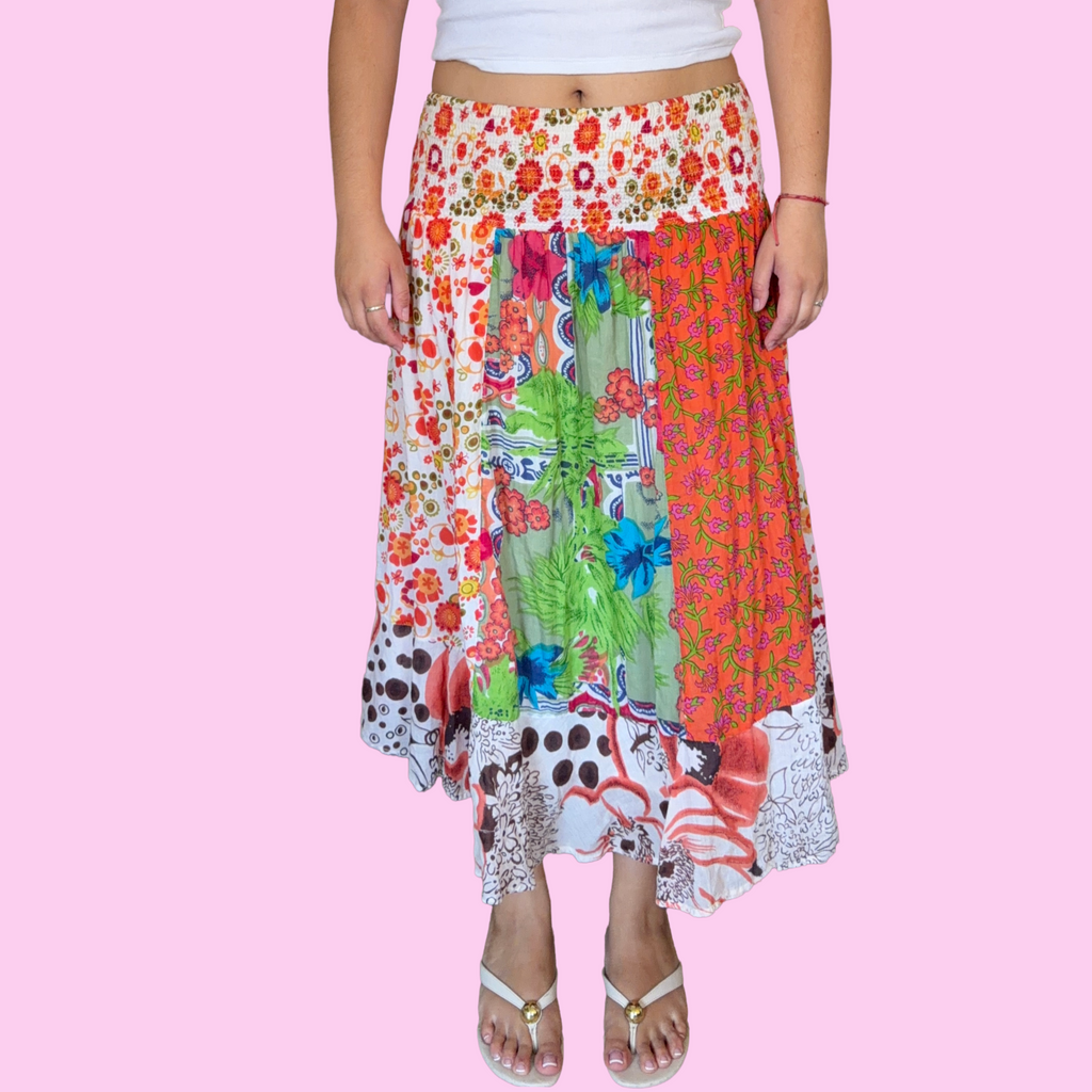 Groovy summer patchwork skirt