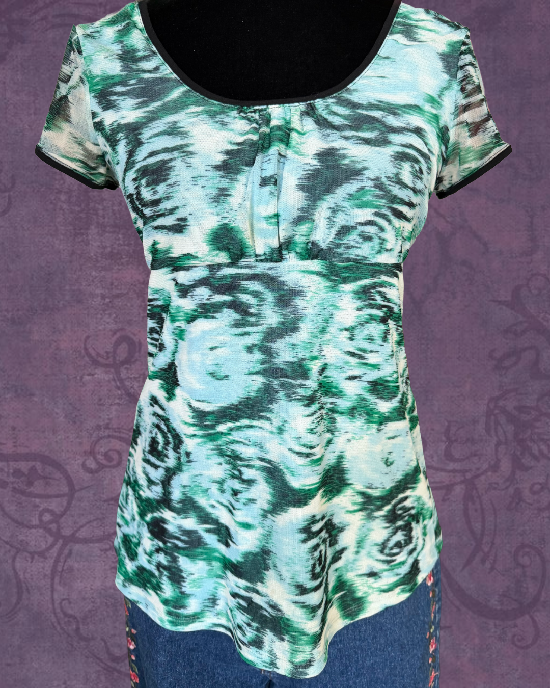 Y2K babydoll waves top