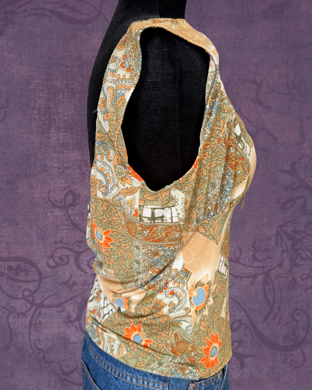 Paisley Y2K babydoll top