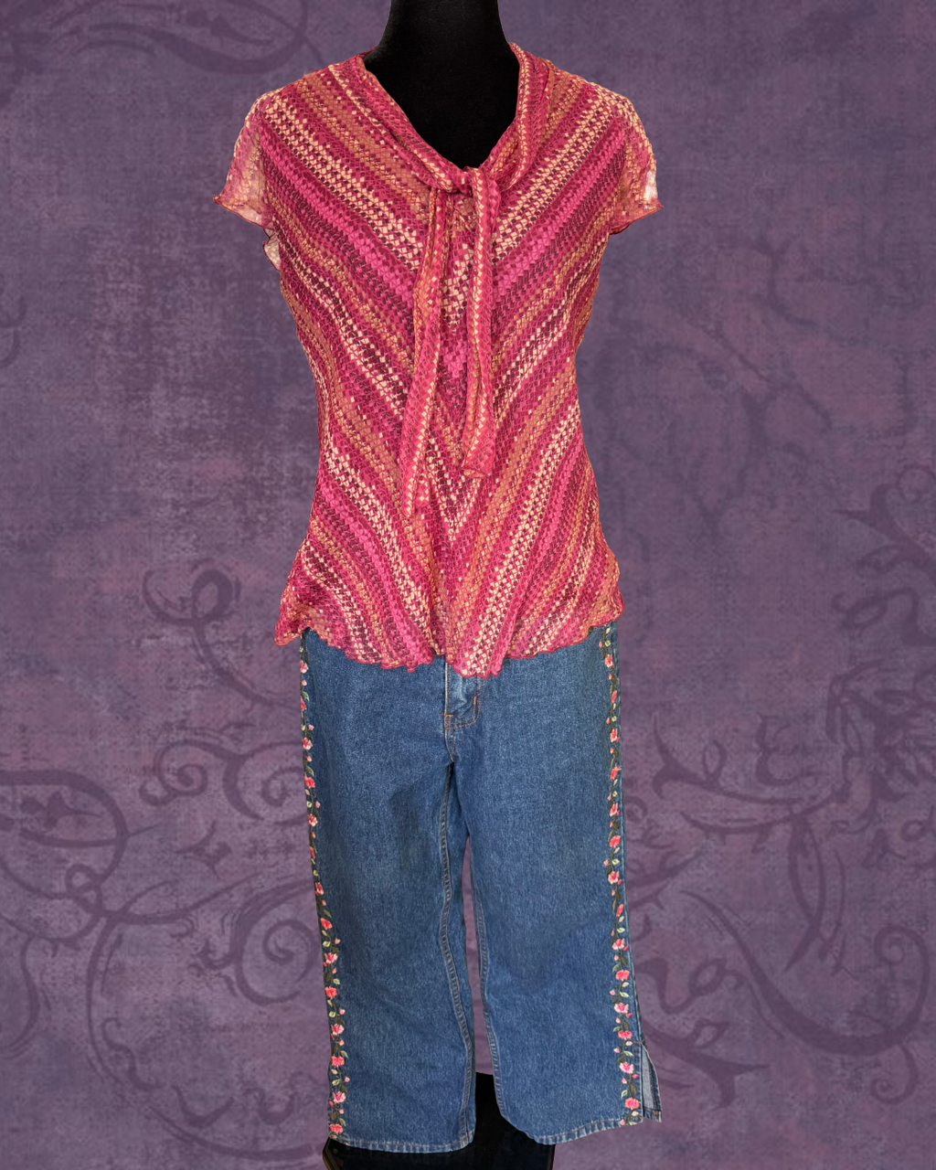 Silk chevron blouse