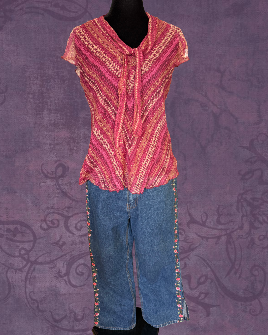 Silk chevron blouse