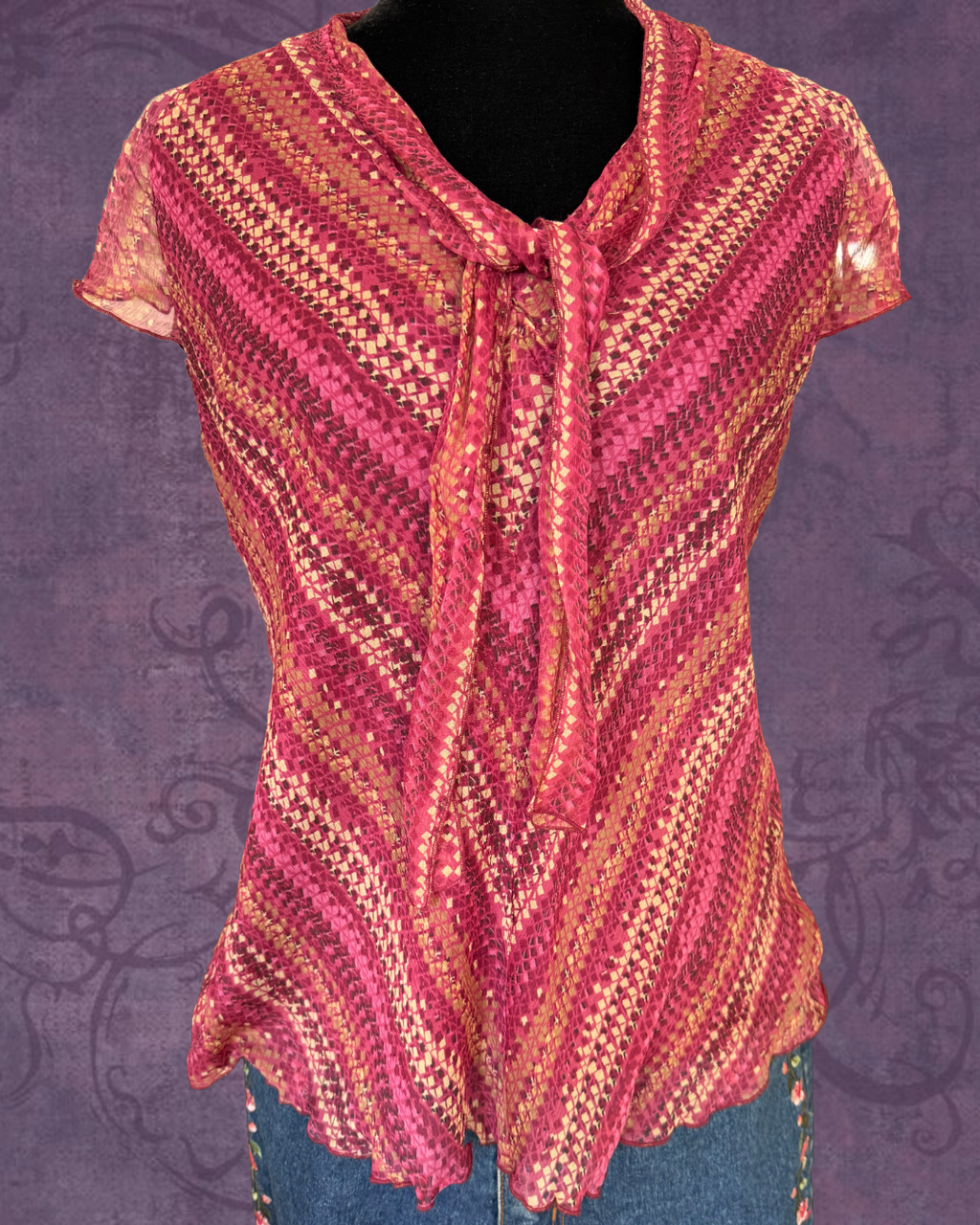 Silk chevron blouse