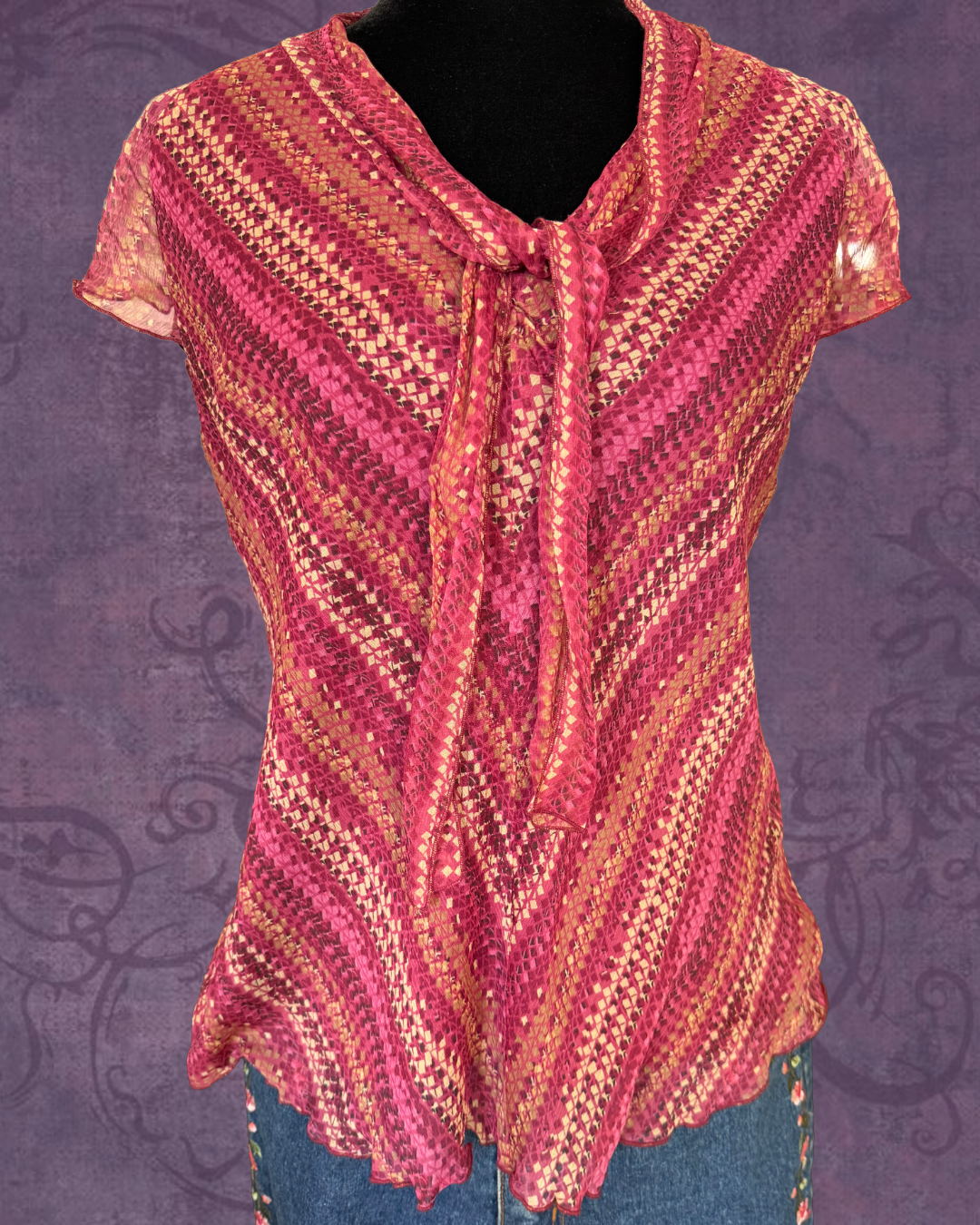 Silk chevron blouse