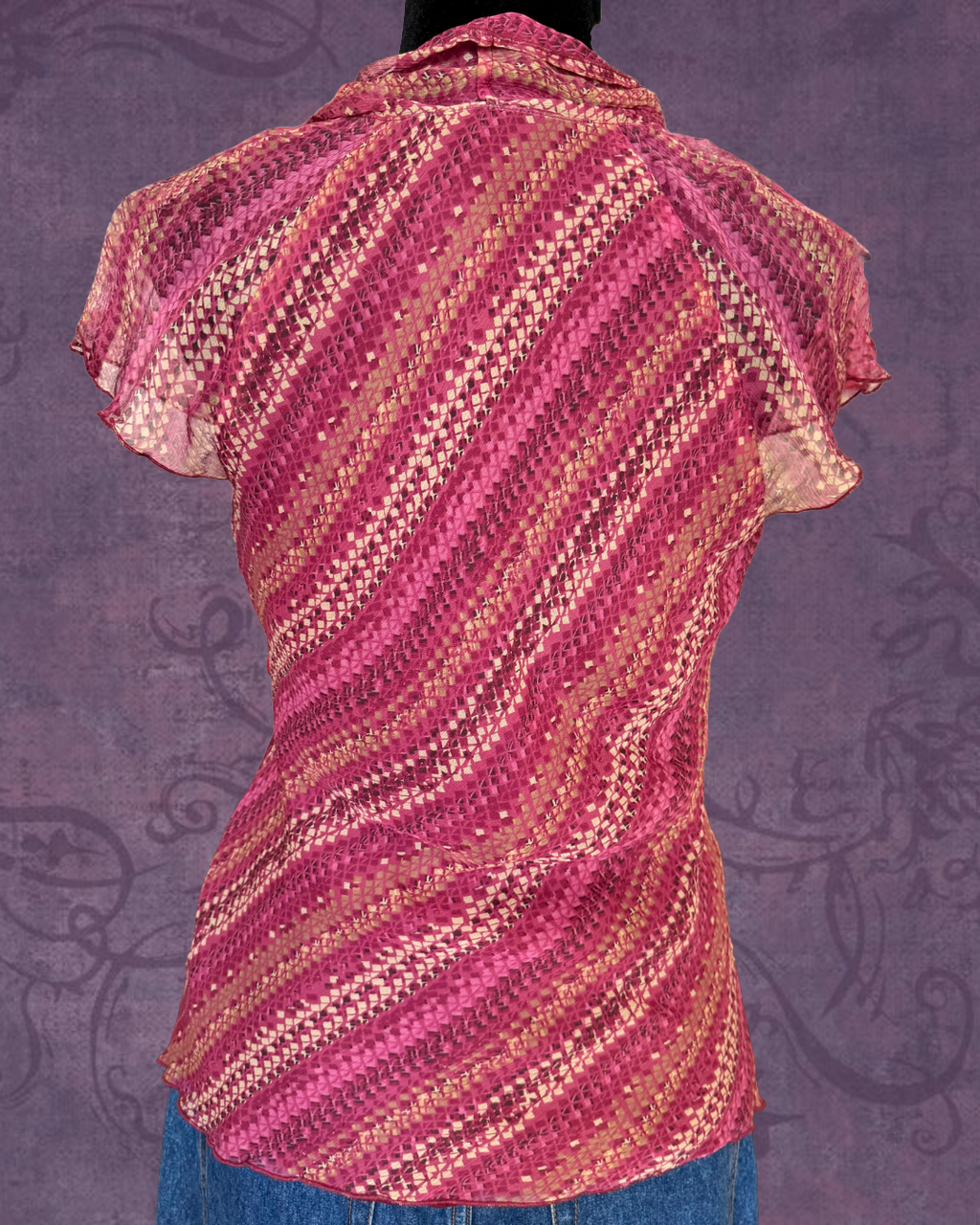 Silk chevron blouse