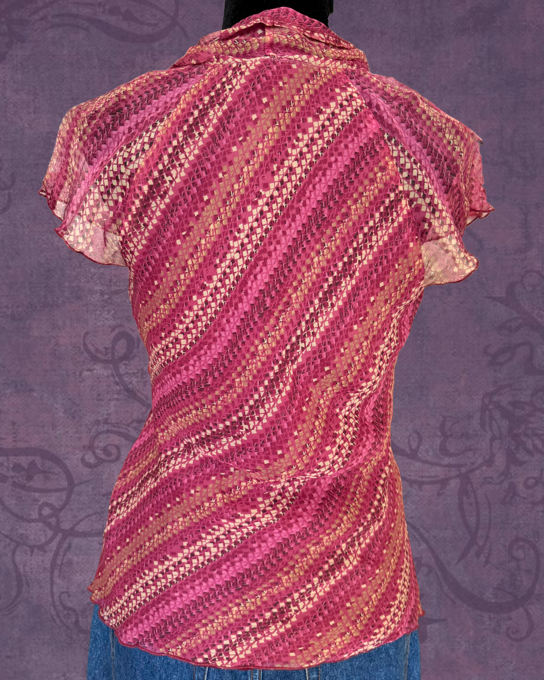 Silk chevron blouse