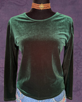 Emerald velvet top
