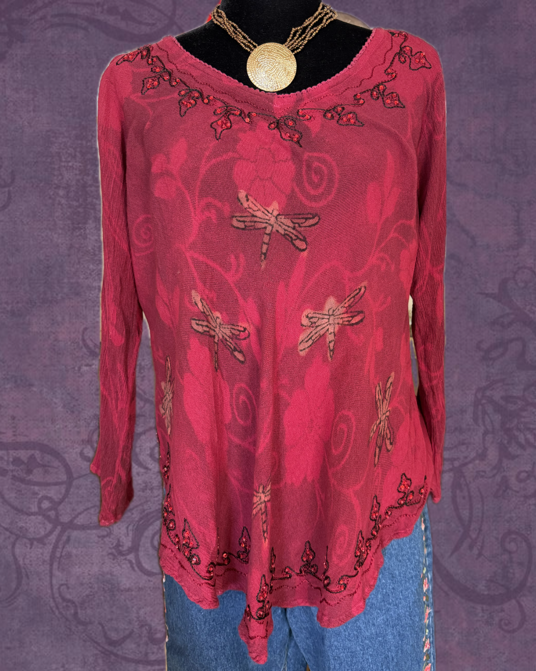 Dragonfly long sleeve top