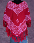 Knit colorful poncho