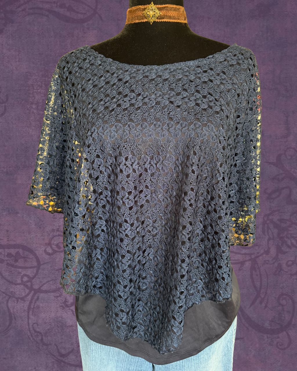 Lace poncho top