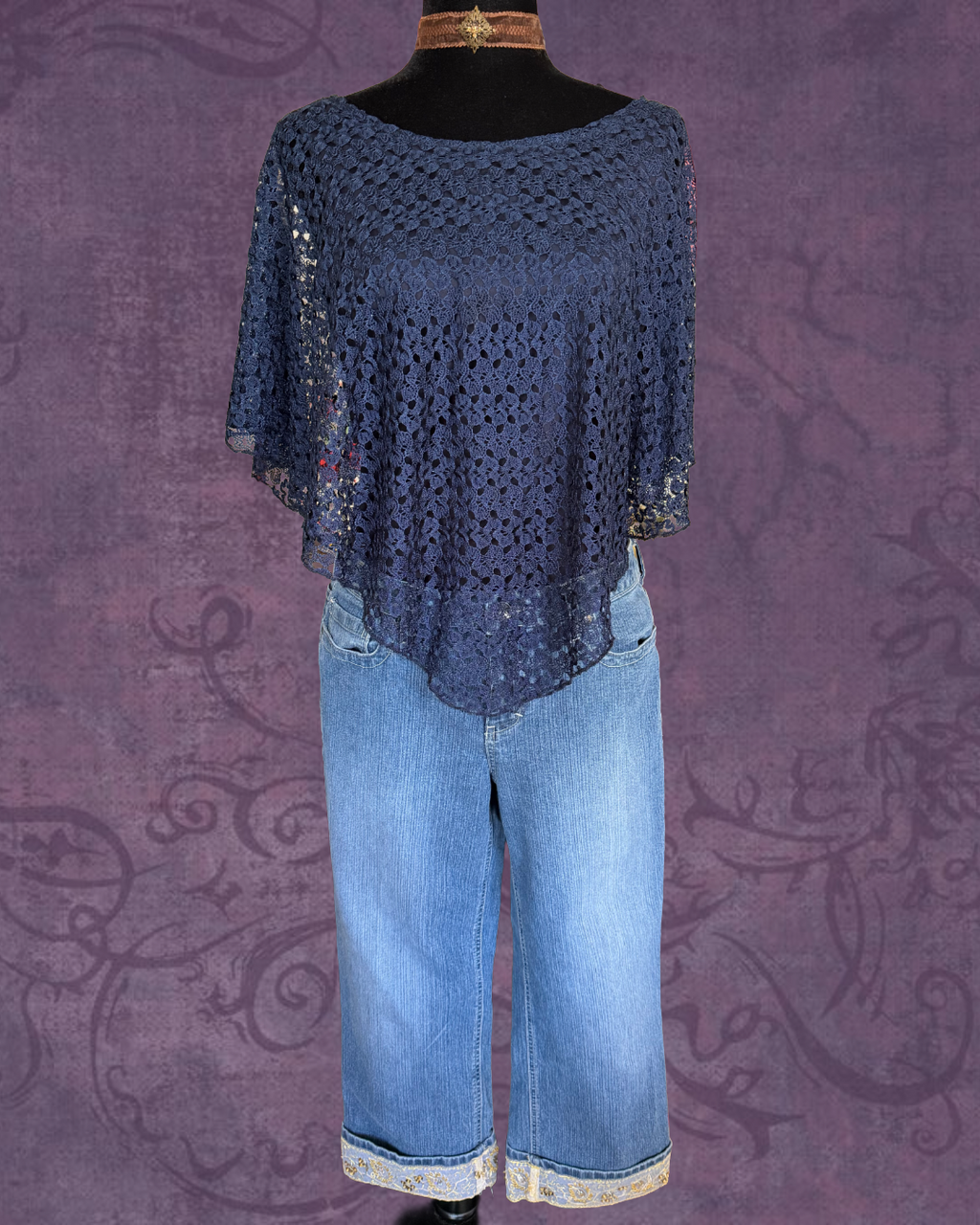 Lace poncho top