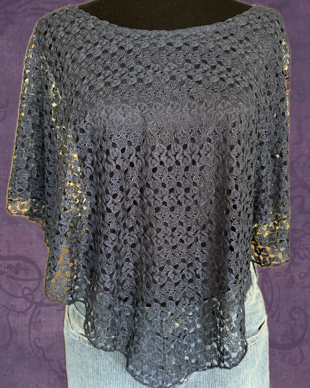Lace poncho top