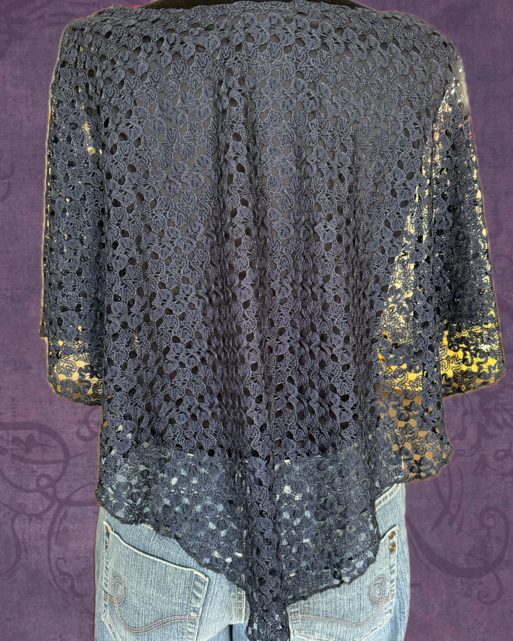 Lace poncho top