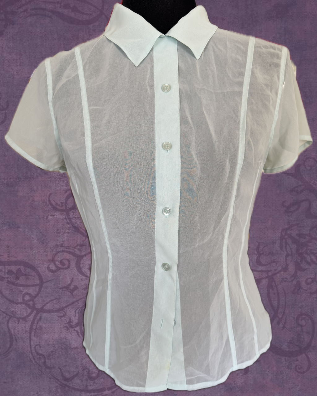 Sheer mint button up