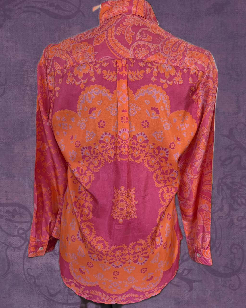Silk paisley button up
