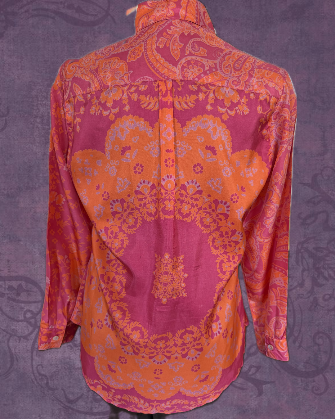 Silk paisley button up