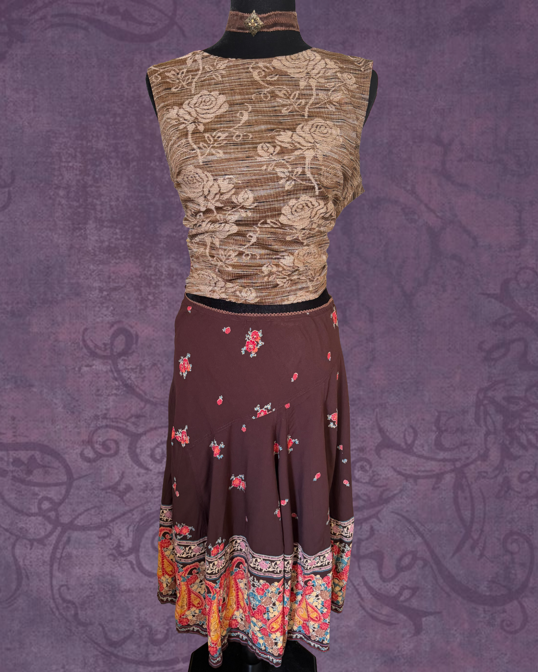 Brown whimsy skirt