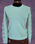 Aqua crochet light sweater