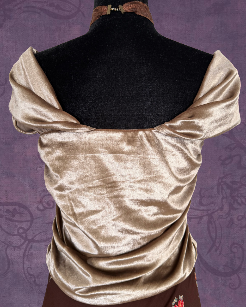 Velvet off the shoulder top