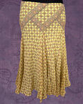 Silk geometric whimsy skirt