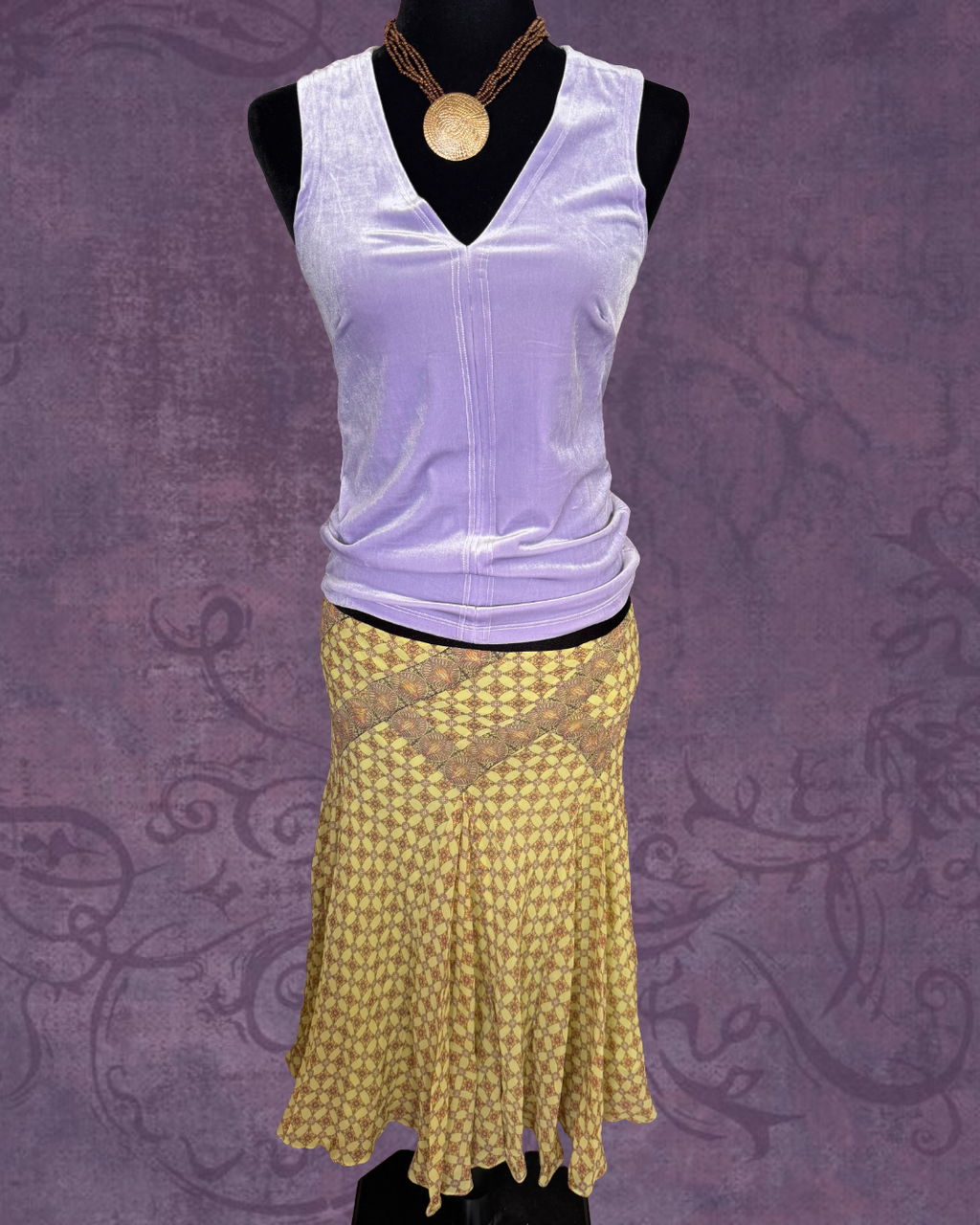 Lilac velvet tank