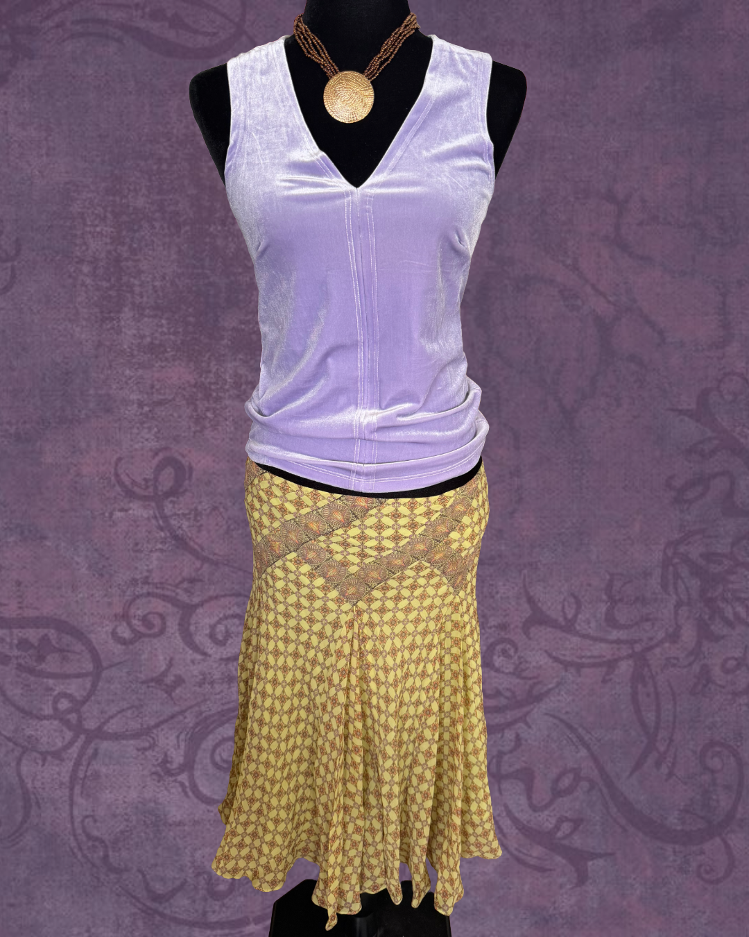 Lilac velvet tank