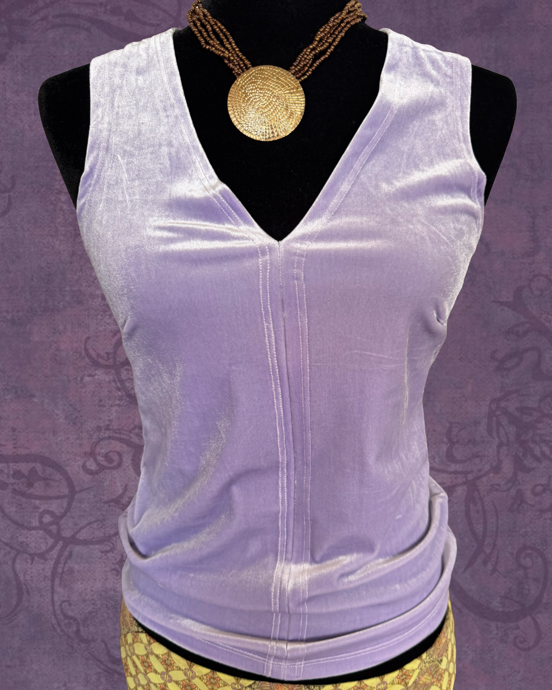 Lilac velvet tank