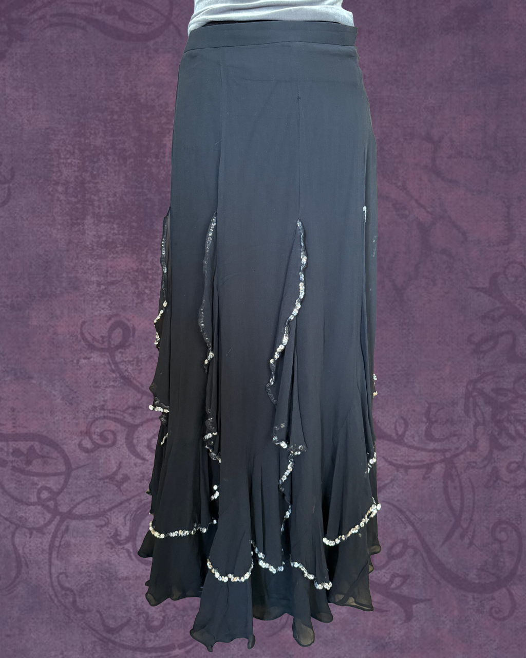Jellyfish sequined maxi skirt